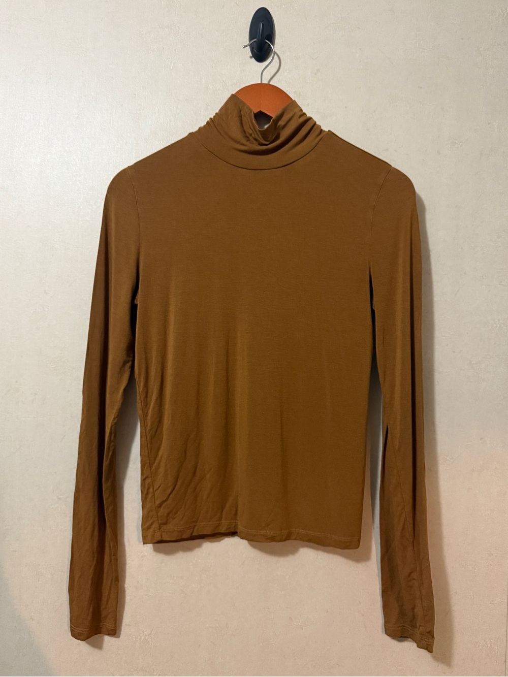 Double Zero Buckle Exclusive Brown Cowl Neck Turtleneck Top Size L
